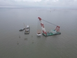 上海市海灾防治项目顺利完成首个套箱安装