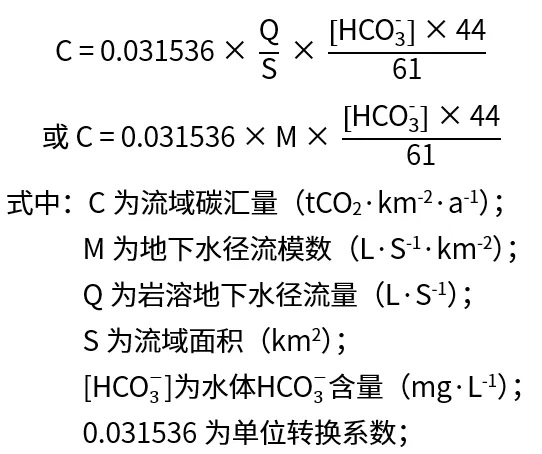岩溶生态系统碳储量计算公式