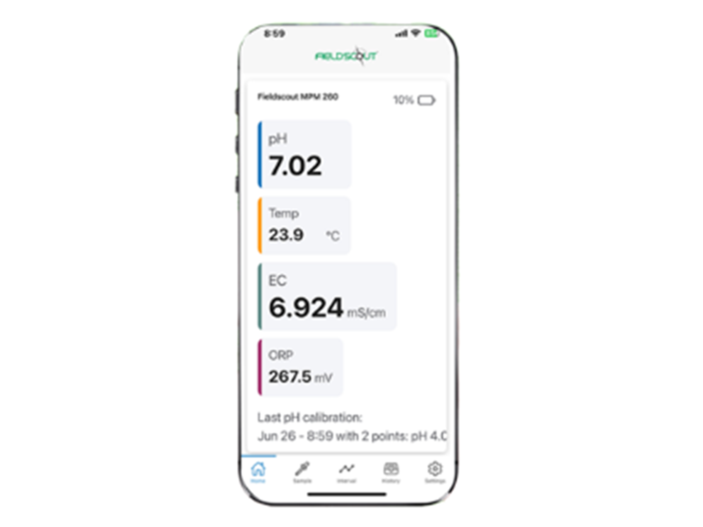 无线蓝牙土壤原位pH/EC/ORP计